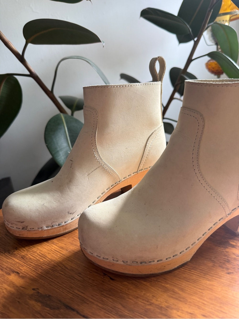 TOFFEL SWEDEN size 37 Womens Beige Suede Zip Ankle Booties - Picture 11 of 15